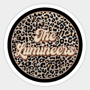 Retro Music Lumineers Personalized Name Circle Birthday Sticker